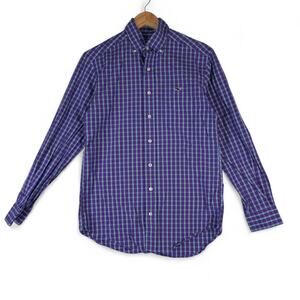 Vineyard Vines Tucker Shirt Mens XS Purple Plaid Dress Button Down Long Sleeve